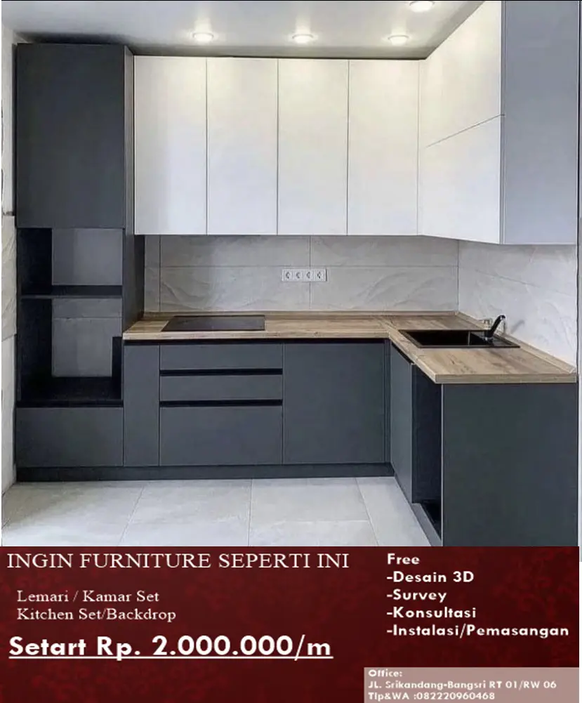 Tiga Ide Pilihan Kitchen Set Model Minimalis Ruangan Sederhana - CV PUTRA  NUSANTARA, image size:829x1001