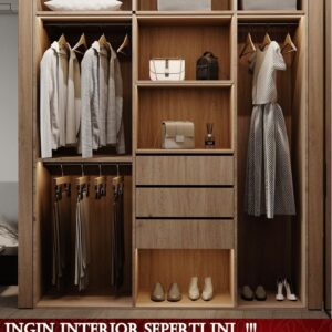 Lemari Wardrobe Kamar Apartemen Terbaru