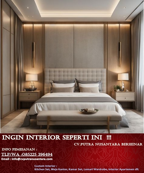 Custom Interior Set Kamar Lengkap Apartemen