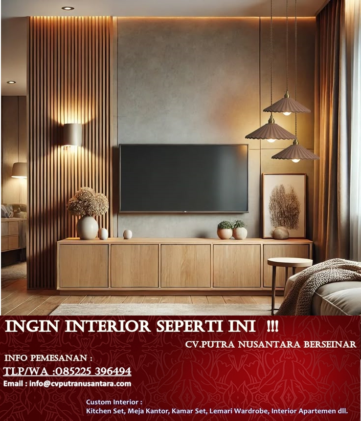Jasa Pembuatan Backdrop TV Ruang Keluarga