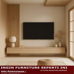 Buffet TV Ruang Tamu Model Gantung